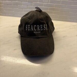 NEW Seacrest Beach Florida 30A Hat Cap Spell Out Strap Back Chino Adjustable NWT